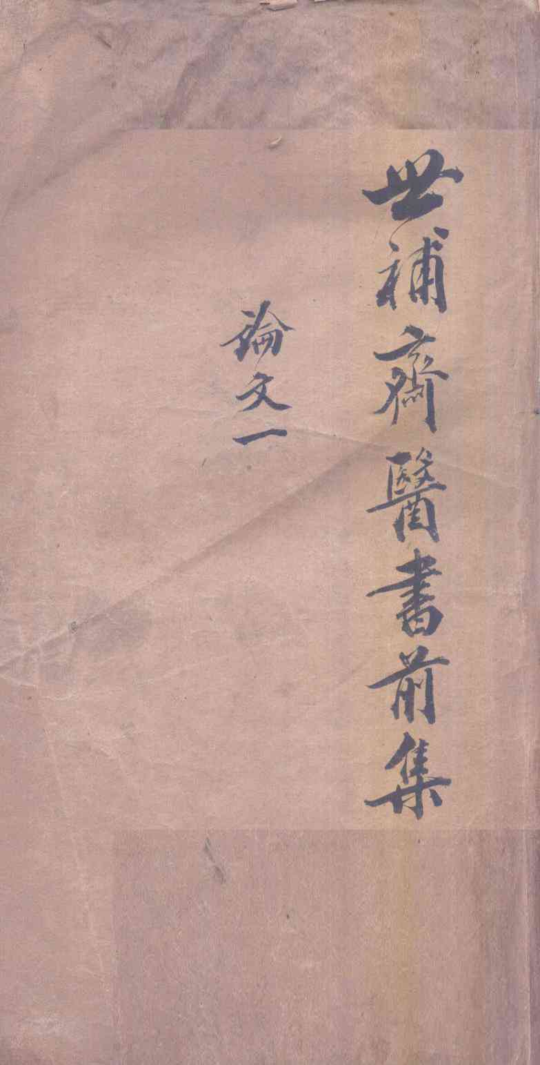 世补斋医书前集  论文  1  卷1-4